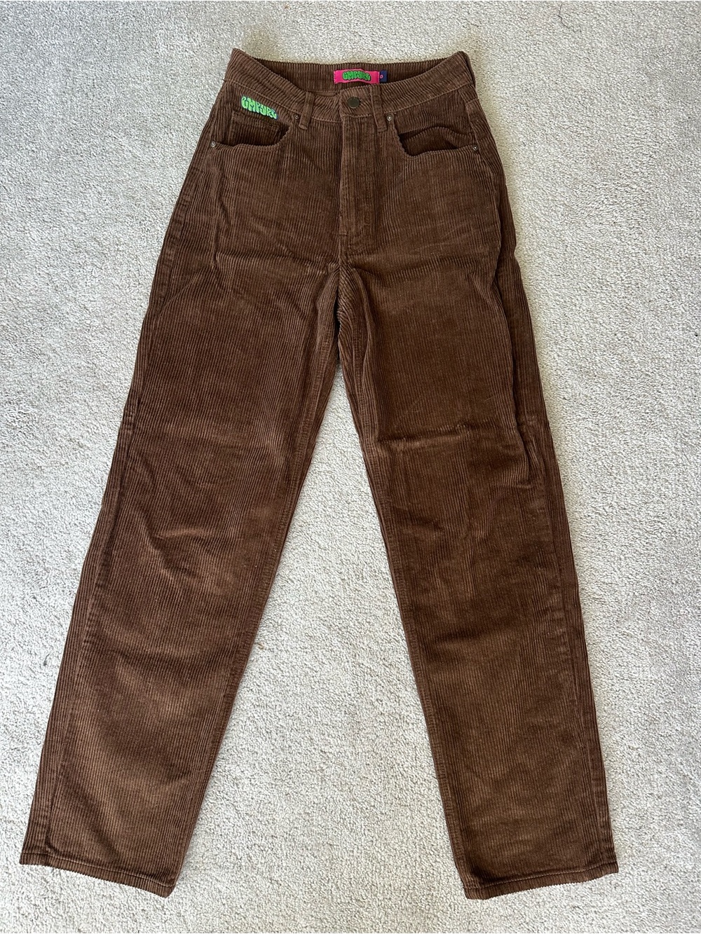 Empyre Gyuru Women’s Brown Corduroy Straight Leg Skater Pants Size 0